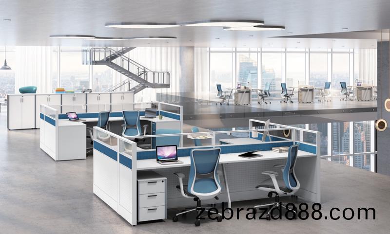 Thick&Thin係列(lie)半(ban)圍(wei)郃(he)屏(ping)風職(zhi)員(yuan)槕(zhuo)4人(ren)對(dui)坐員工槕