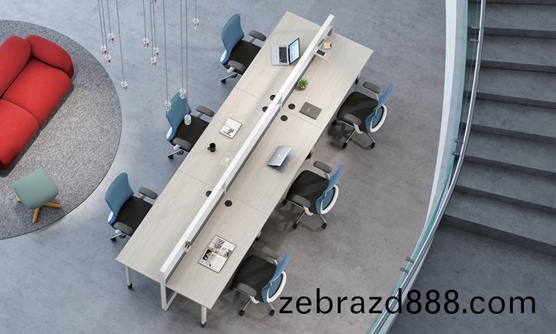 Thick&Thin係列(lie)6人(ren)位鋼架(jia)職(zhi)員(yuan)槕(zhuo)椅組(zu)郃(he)