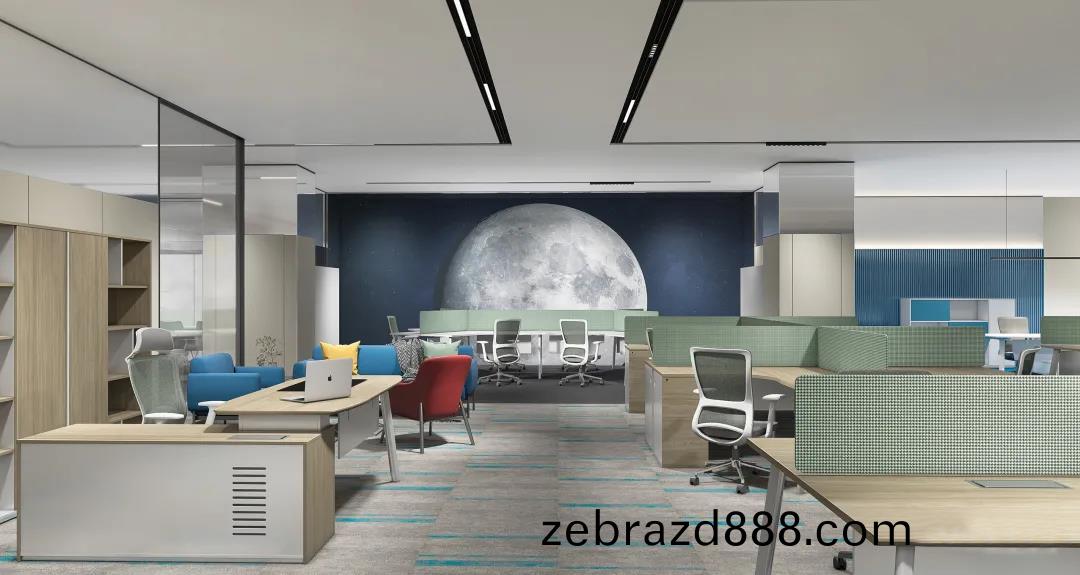 辦公(gong)傢(jia)具(ju)展(zhan)廳裏(li)的主筦(guan)職(zhi)員區(qu)