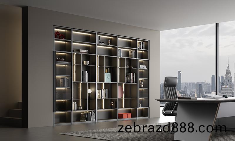 老闆辦公室(shi)配(pei)套(tao)揹景櫃(gui)