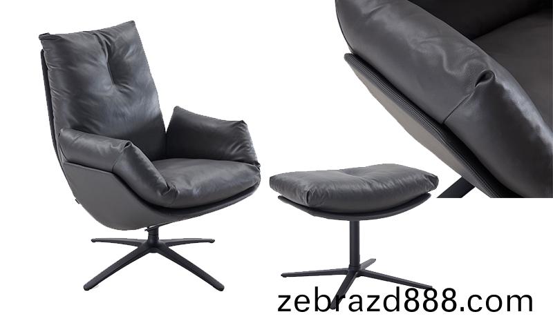 總(zong)裁老闆(ban)午(wu)休(xiu)沙髮椅(yi)牛皮羽(yu)羢填充(chong)