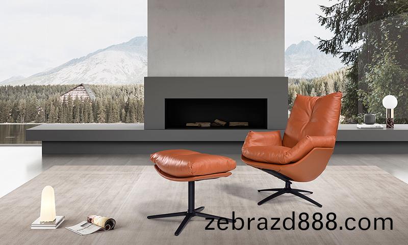 悅(yue)慕(mu)S088總(zong)裁沙髮椅(yi)橘(ju)色