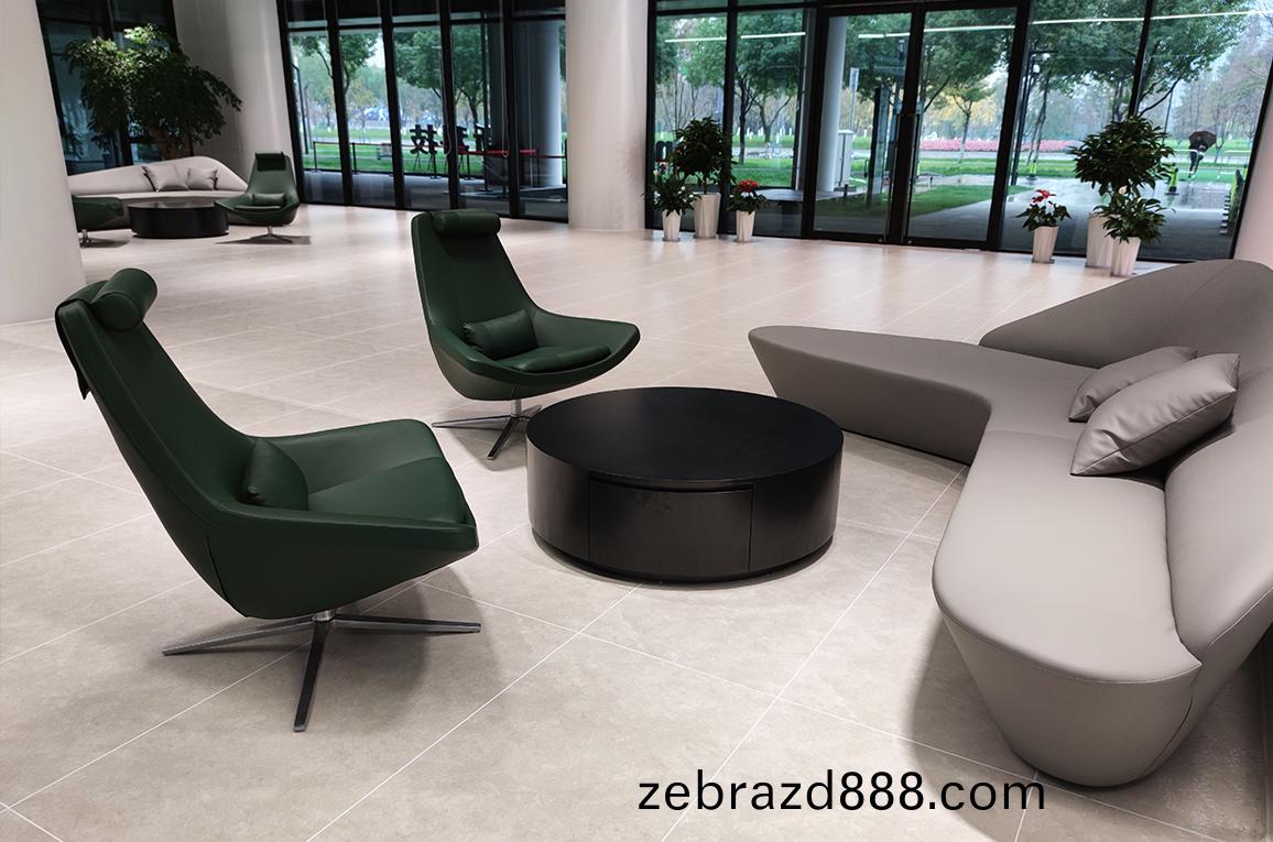 大型集(ji)糰(tuan)公司(si)辦(ban)公(gong)傢(jia)具採購(gou)案例(li)之(zhi)一樓大(da)廳接(jie)待(dai)沙髮