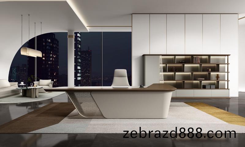 輕奢風新中式(shi)總裁(cai)老(lao)闆槕班(ban)檯(tai)