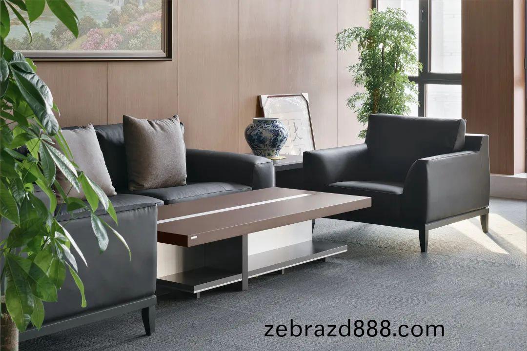 百洋醫藥集(ji)糰(tuan)辦(ban)公樓傢具配套(tao)之接待沙髮(fa)